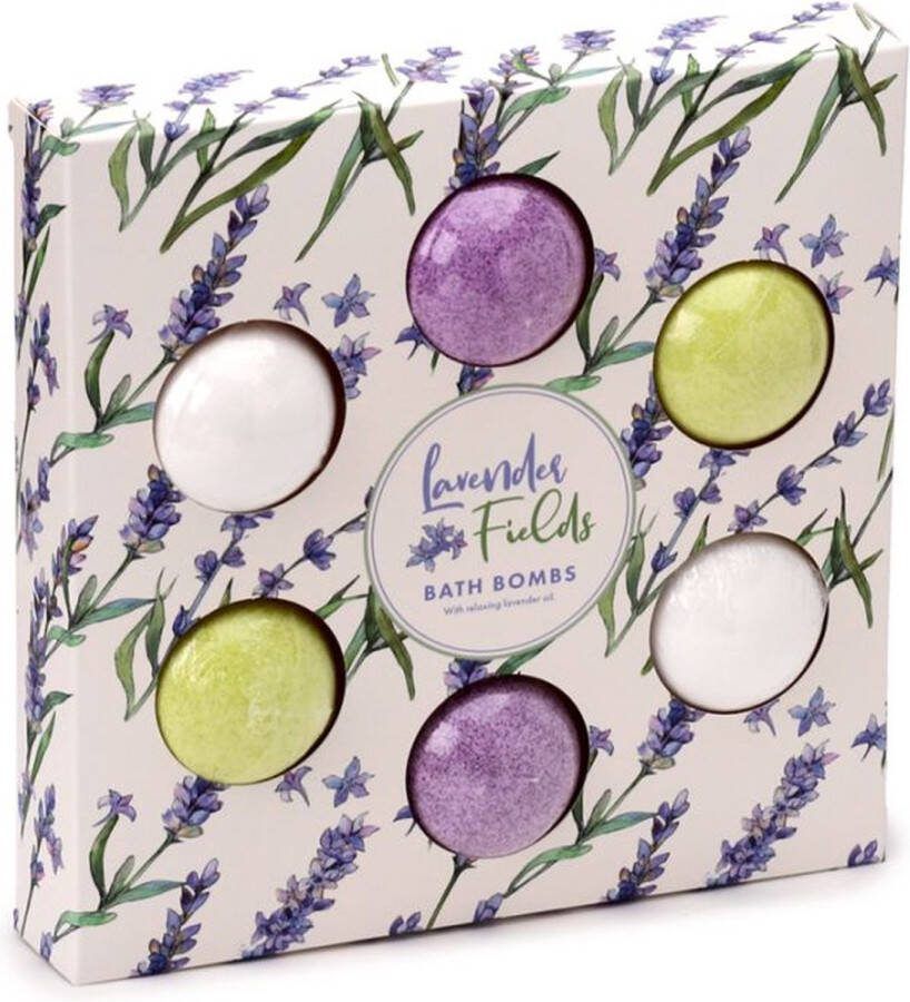 Pick of the Bunch Beauty Cadeauset 6 Lavendel van 3 kleuren Bruisballen