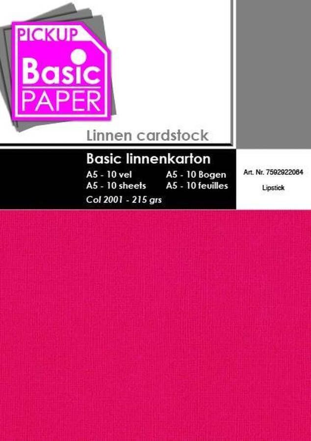 Pickup Basic Linnenkarton A5 Lipstick 10 vel 215g