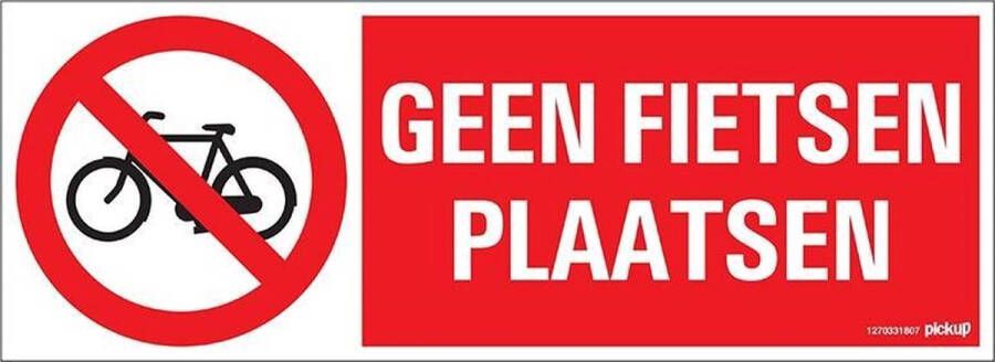 Pickup bord 33x12 cm Geen fietsen plaatsen