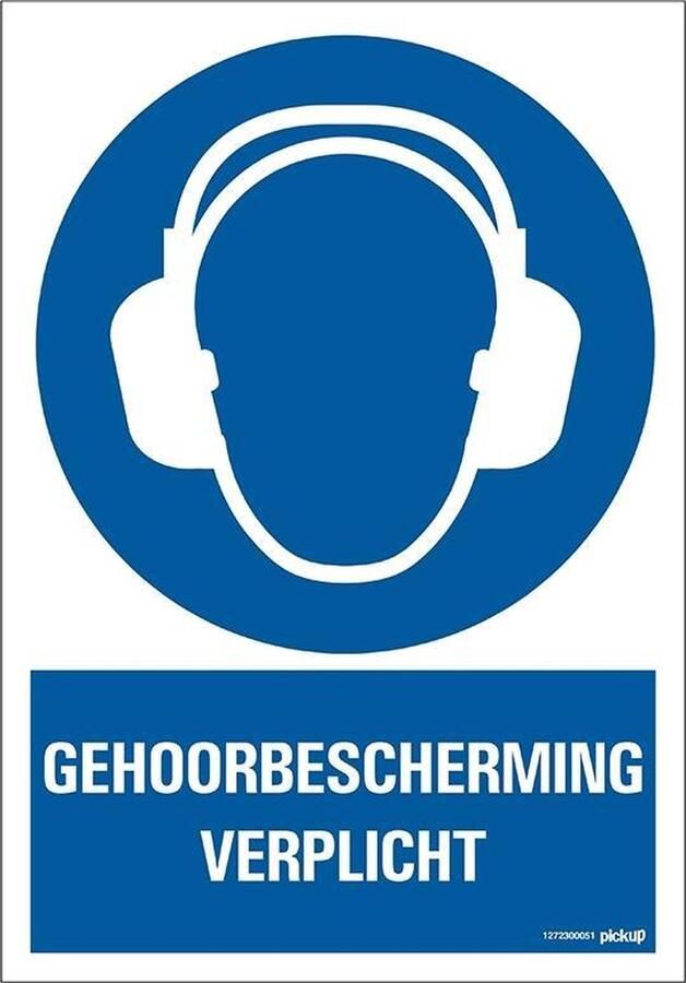 Pickup bord 23x33 cm Combinatie Gehoorbescherming verplicht