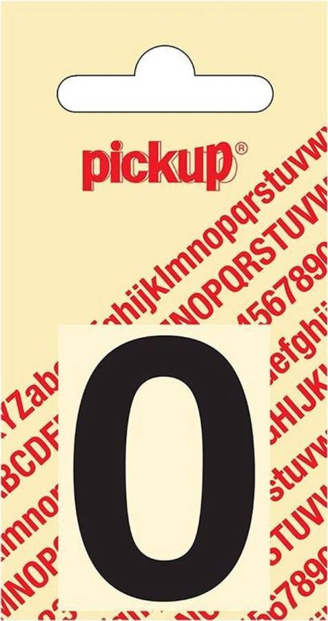 Pickup Plakcijfer Helvetica 40 mm Sticker zwarte cijfer 0