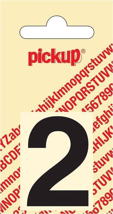 Pickup Plakcijfer Helvetica 40 mm Sticker zwarte cijfer 2