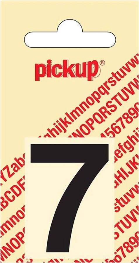 Pickup Plakcijfer Helvetica 40 mm Sticker zwarte cijfer 7