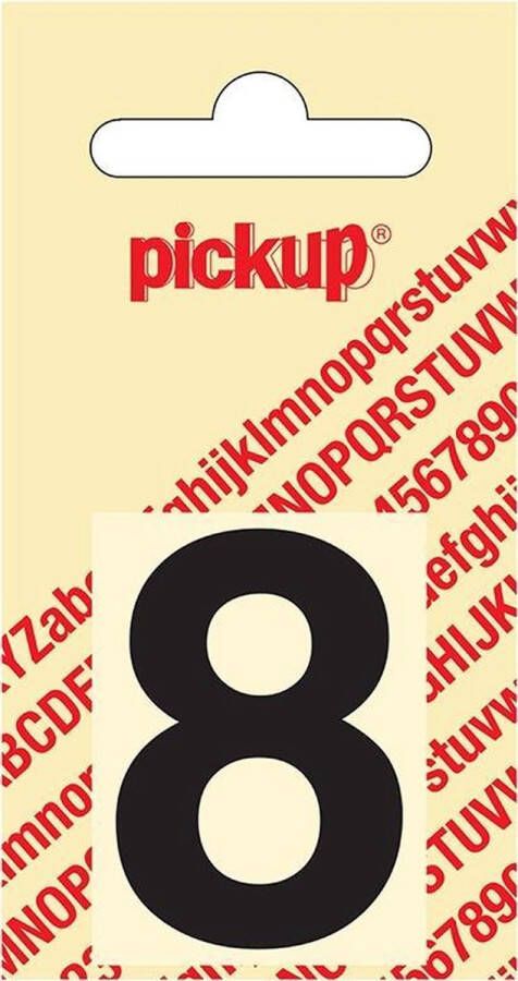 Pickup Plakcijfer Helvetica 40 mm Sticker zwarte cijfer 8