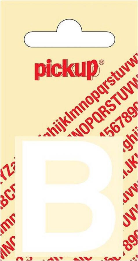 Pickup Plakletter Helvetica 40 mm Sticker witte letter B