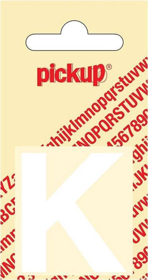 Pickup Plakletter Helvetica 40 mm Sticker witte letter K