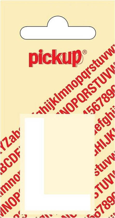 Pickup Plakletter Helvetica 40 mm Sticker witte letter l