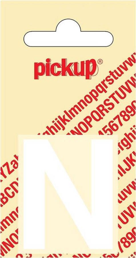 Pickup Plakletter Helvetica 40 mm Sticker witte letter n