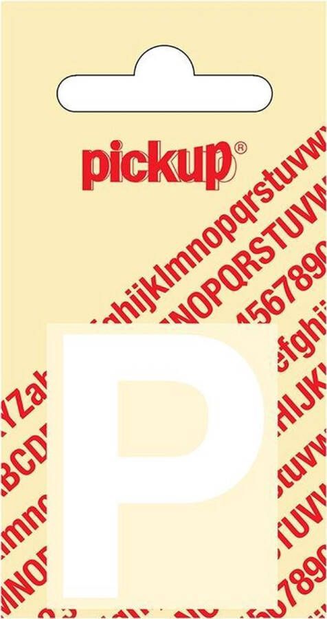 Pickup Plakletter Helvetica 40 mm Sticker witte letter p