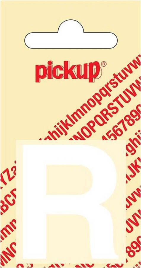 Pickup Plakletter Helvetica 40 mm Sticker witte letter r