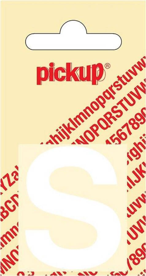 Pickup Plakletter Helvetica 40 mm Sticker witte letter s