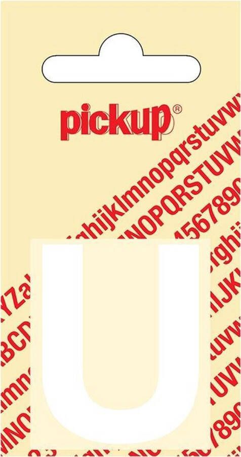 Pickup Plakletter Helvetica 40 mm Sticker witte letter u
