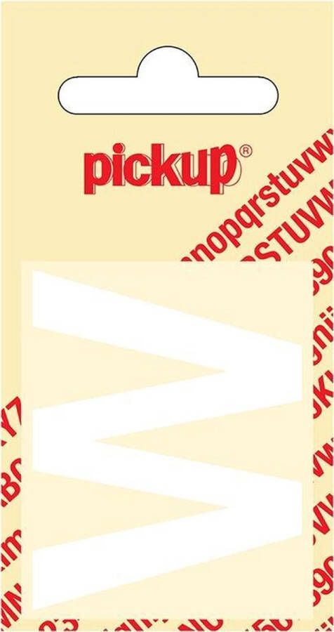 Pickup Plakletter Helvetica 40 mm Sticker witte letter w