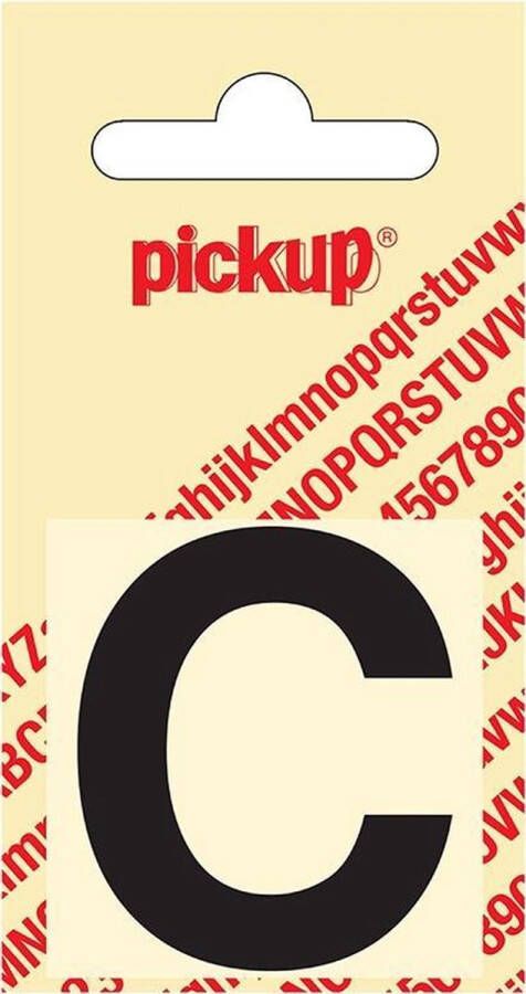 Pickup Plakletter Helvetica 40 mm Sticker zwarte letter c
