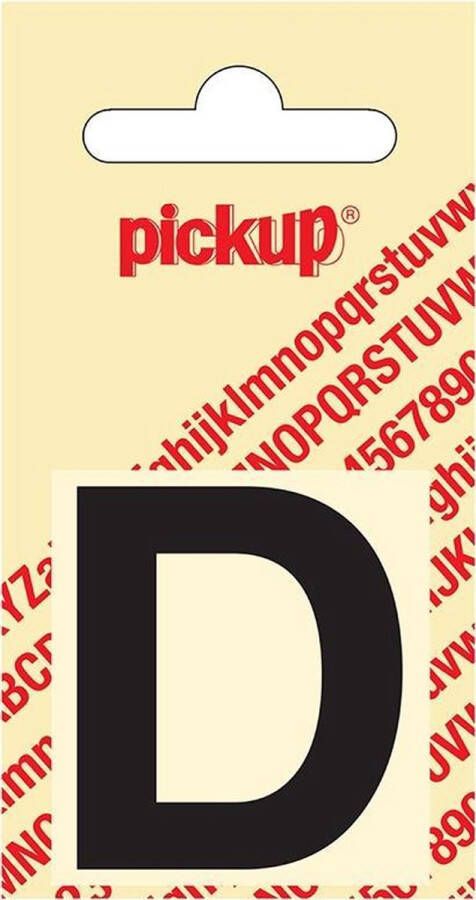 Pickup Plakletter Helvetica 40 mm Sticker zwarte letter d