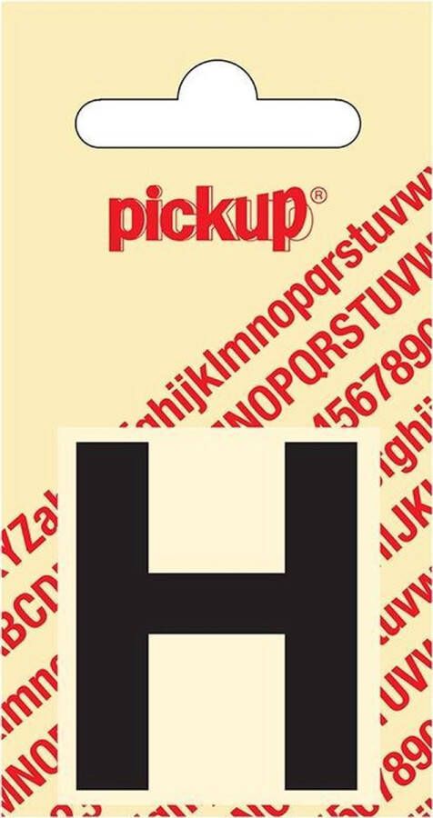 Pickup Plakletter Helvetica 40 mm Sticker zwarte letter h