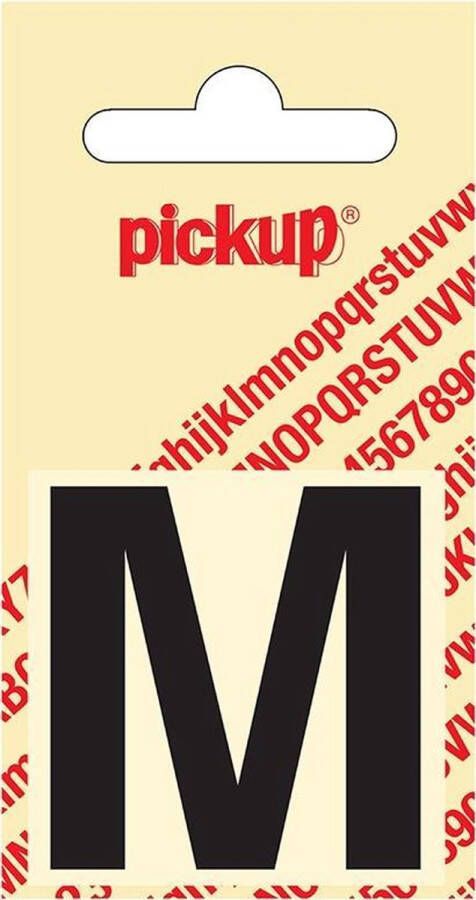 Pickup Plakletter Helvetica 40 mm Sticker zwarte letter m