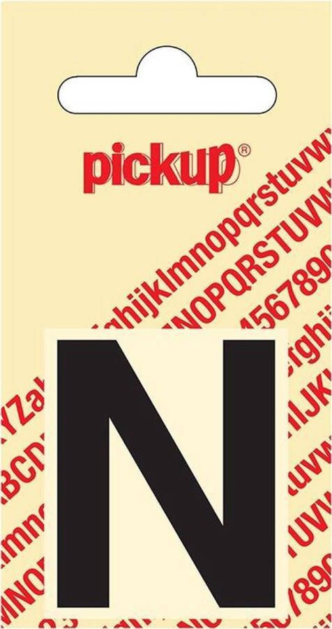 Pickup Plakletter Helvetica 40 mm Sticker zwarte letter n