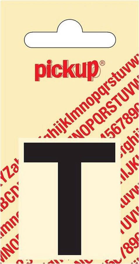 Pickup Plakletter Helvetica 40 mm Sticker zwarte letter t