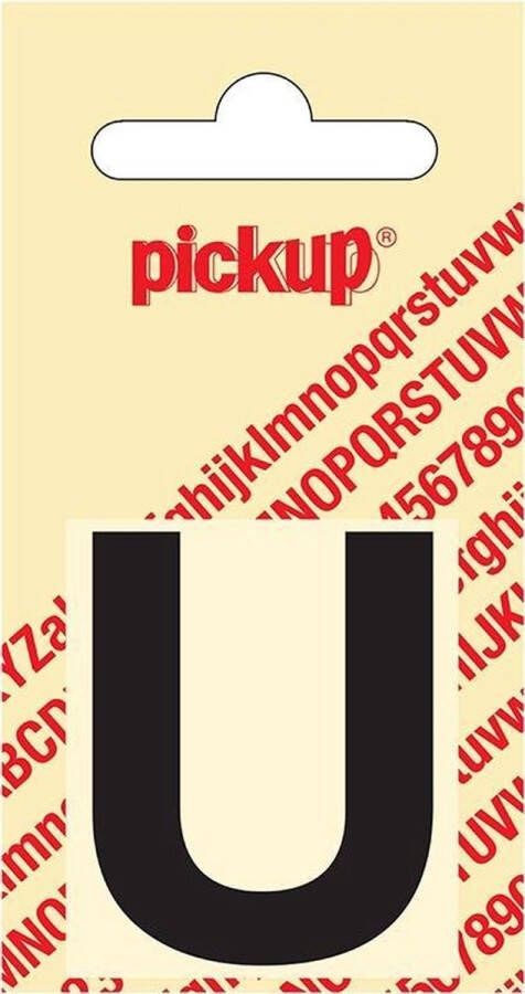 Pickup Plakletter Helvetica 40 mm Sticker zwarte letter u