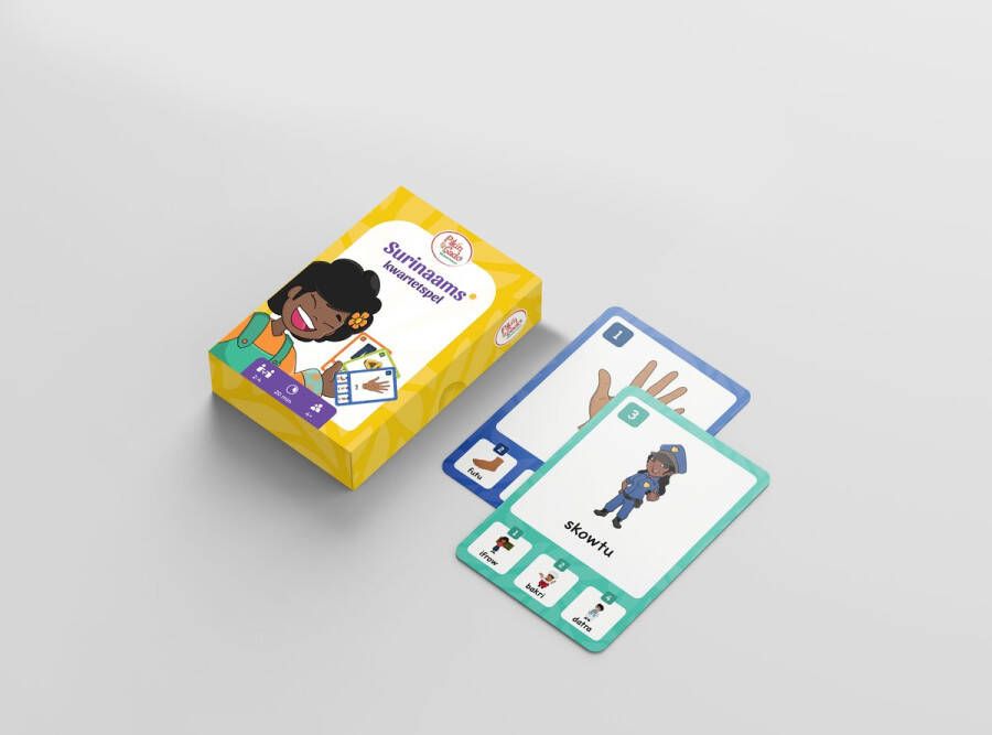 Pikin Fu Gado Surinaams kwartetspel | Surinaams oefenen en leren Interactief en educatief spel