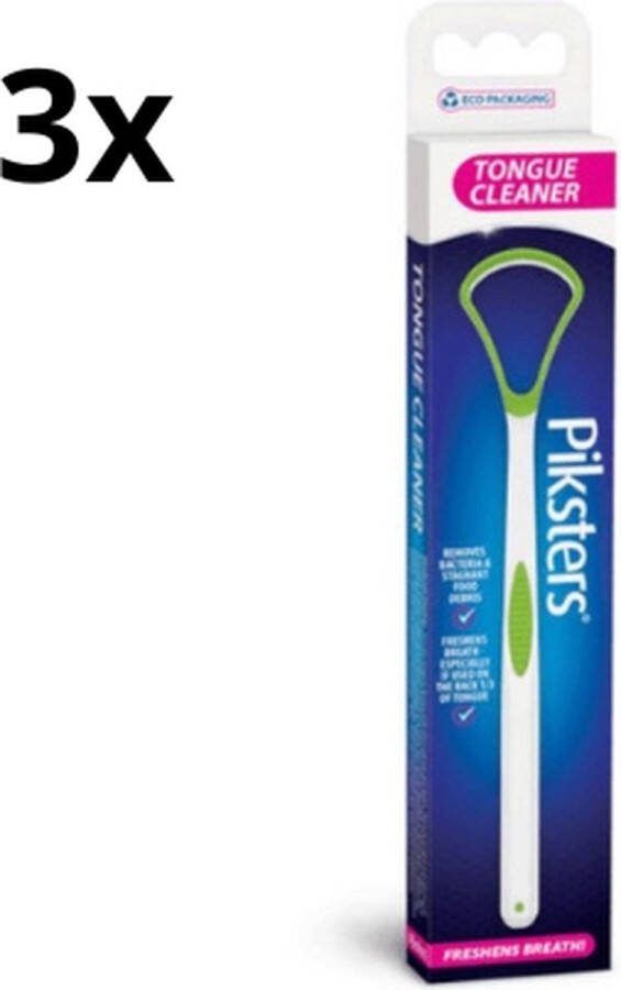Piksters 3x Tongue Cleaner Tongschraper Voordeelverpakking