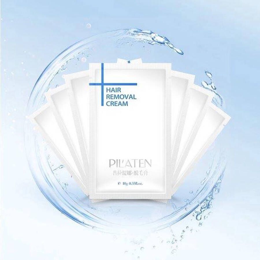 Pilaten Hair Removal Cream ontharingscreme 10 stuks + gratis postdrogist blackhead masker