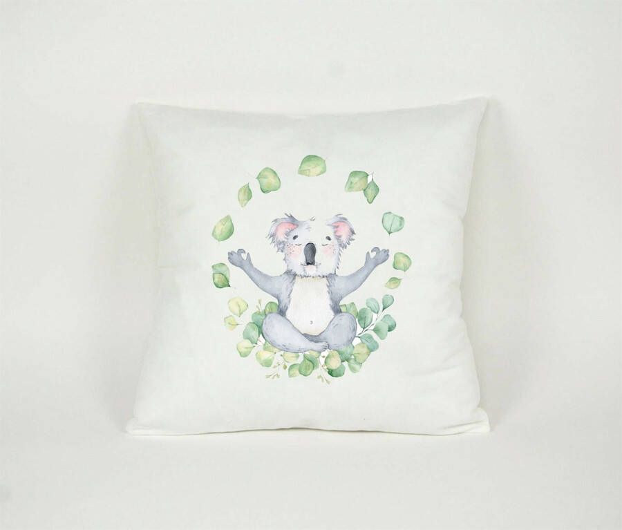 Pillowcity Kussen Yoga Koala Namaste Sierkussen Decoratie Kinderkamer 45x45cm Inclusief Vulling