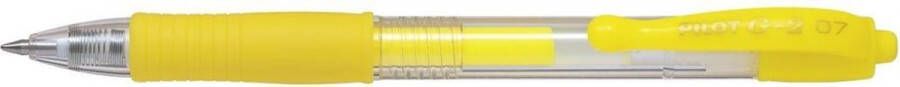 Pilot G-2 – Neon Gele Gel Ink Rollerball pen – Medium Tip