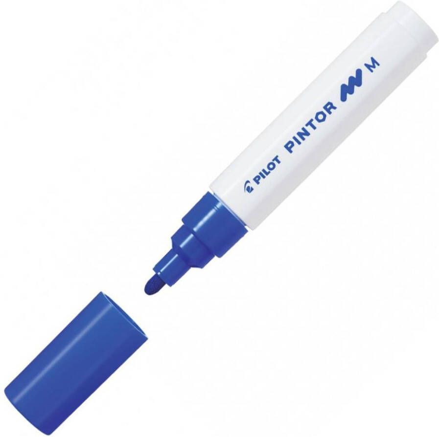 Pilot Pintor Blauwe Verfstift Medium marker met 1 4mm schrijfbreedte Inkt op waterbasis Dekt op elk oppervlak zelfs de donkerste Teken kleur versier markeer schrijf kalligrafeer…
