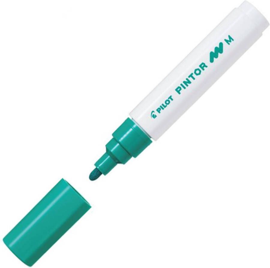 Pilot Pintor Groene Verfstift Medium marker met 1 4mm schrijfbreedte Inkt op waterbasis Dekt op elk oppervlak zelfs de donkerste Teken kleur versier markeer schrijf kalligrafeer…