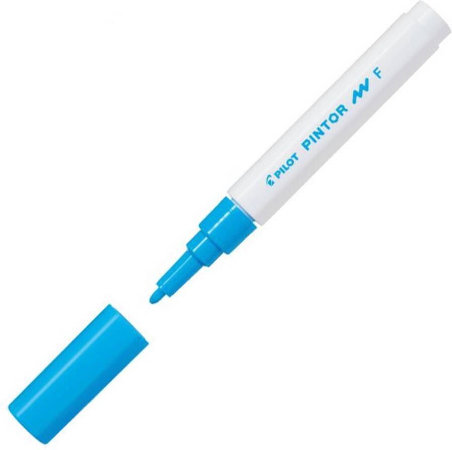 Pilot Pintor Lichtblauwe Verfstift Fine marker met 1 0mm schrijfbreedte Inkt op waterbasis Dekt op elk oppervlak zelfs de donkerste Teken kleur versier markeer schrijf kalligrafeer…