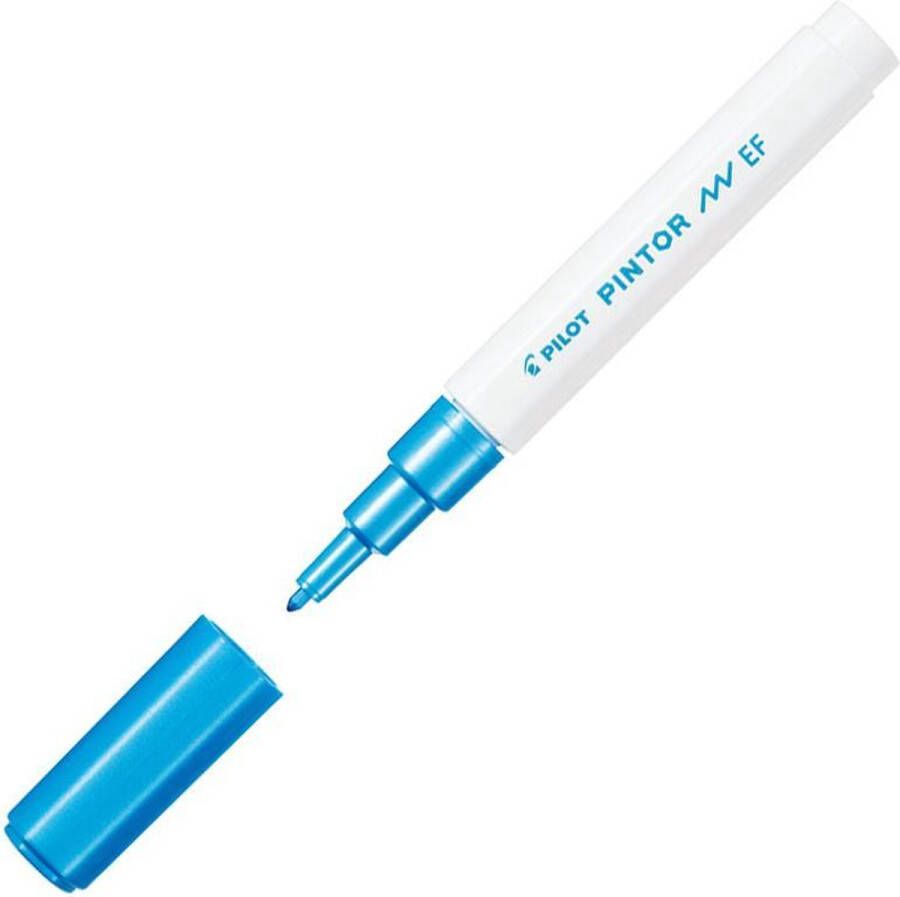 Pilot Pintor Metallic Blauwe Verfstift Extra Fine marker met 0 7mm punt Inkt op waterbasis Dekt op elk oppervlak zelfs de donkerste Teken kleur versier markeer schrijf kalligrafeer…