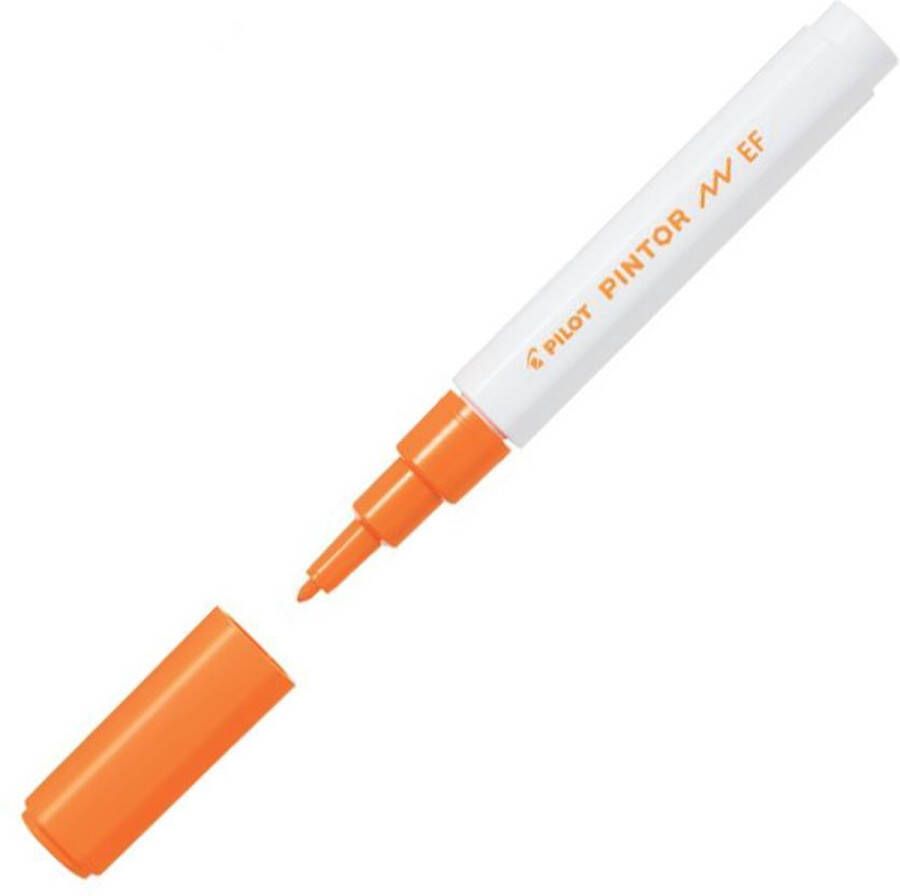 Pilot Pintor Oranje Verfstift Extra Fine marker met 0 7mm punt Inkt op waterbasis Dekt op elk oppervlak zelfs de donkerste Teken kleur versier markeer schrijf kalligrafeer…