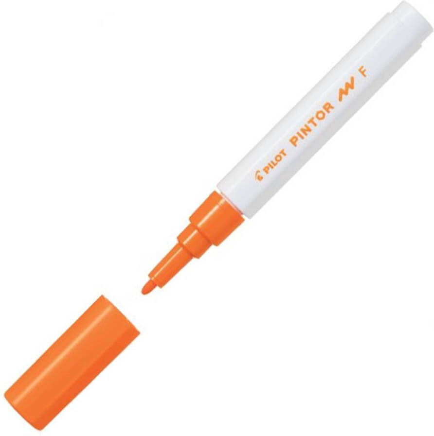 Pilot Pintor Oranje Verfstift Fine marker met 1 0mm schrijfbreedte Inkt op waterbasis Dekt op elk oppervlak zelfs de donkerste Teken kleur versier markeer schrijf kalligrafeer…