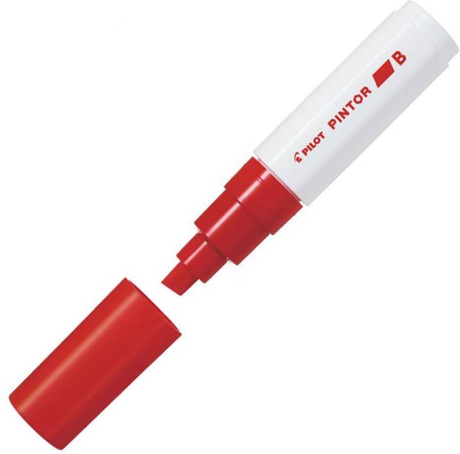 Pilot Pintor Rode Verfstift Brede marker met 8 0mm beitelpunt Inkt op waterbasis Dekt op elk oppervlak zelfs de donkerste Teken kleur versier markeer schrijf kalligrafeer…
