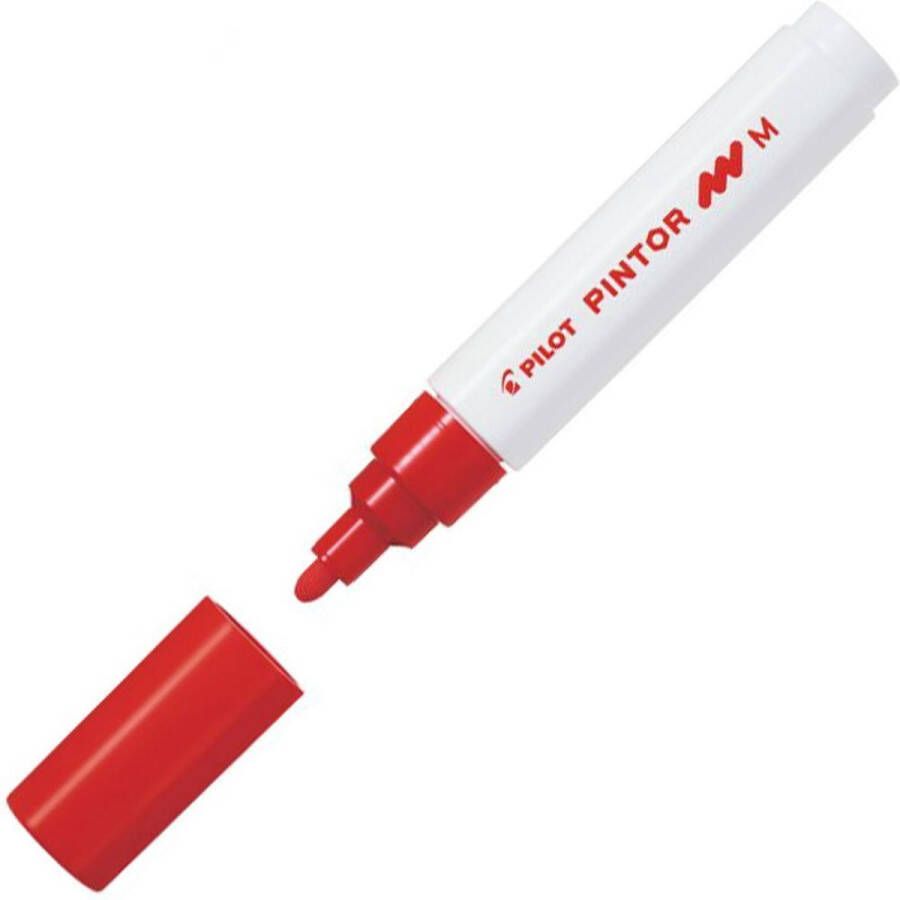 Pilot Pintor Rode Verfstift Medium marker met 1 4mm schrijfbreedte Inkt op waterbasis Dekt op elk oppervlak zelfs de donkerste Teken kleur versier markeer schrijf kalligrafeer…