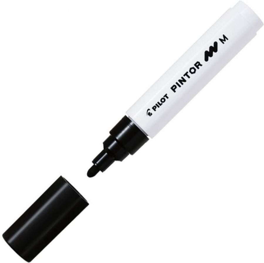 Pilot Pintor Zwarte Verfstift Medium marker met 1 4mm schrijfbreedte Inkt op waterbasis Dekt op elk oppervlak zelfs de donkerste Teken kleur versier markeer schrijf kalligrafeer…