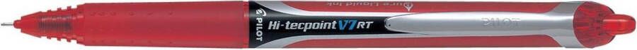 Pilot Roller Hi-Tecpoint V5 en V7 Retractable V7 schrijfbreedte 035 mm rood