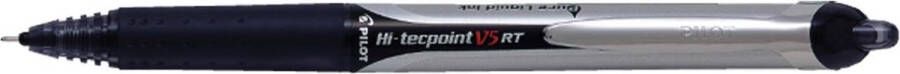 OfficeTown Pilot Roller Hi-Tecpoint V5 en V7 Retractable V5 schrijfbreedte 0 25 mm zwart