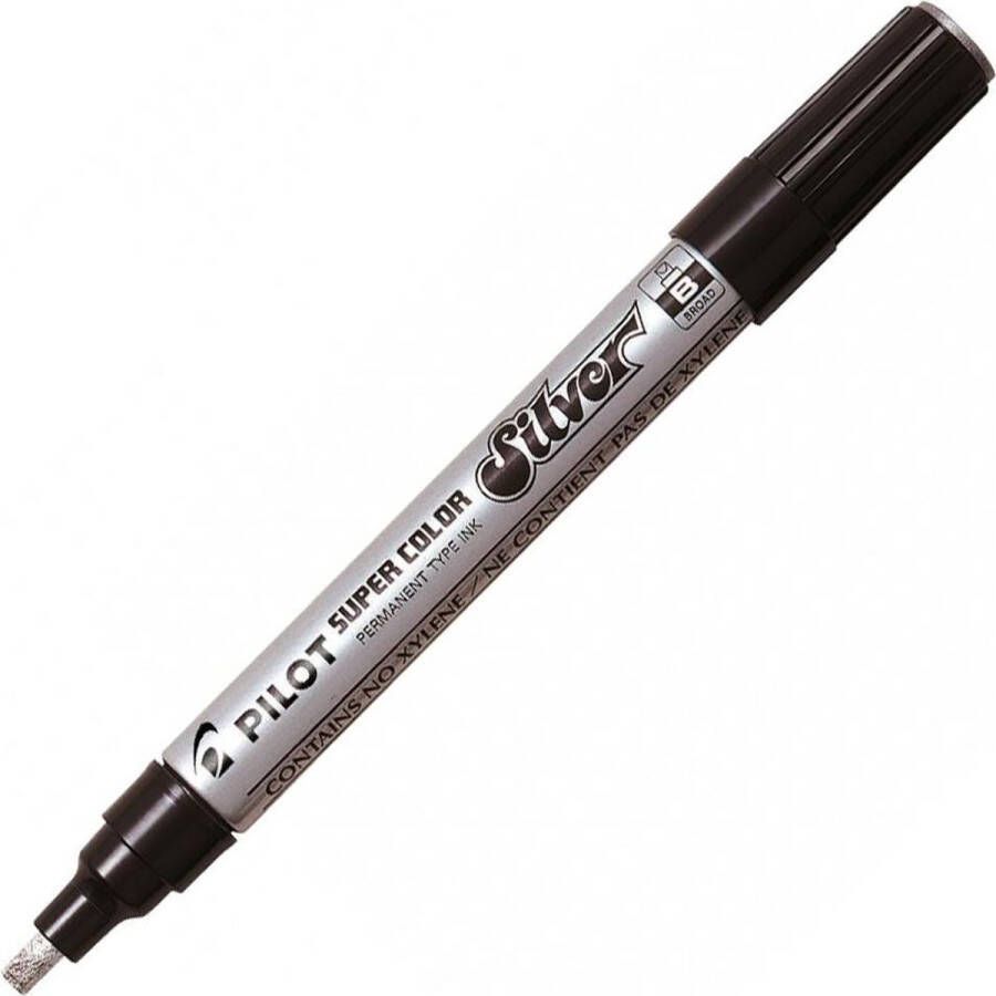 Pilot Super Color Zilveren Marker Pen – Brede Tip