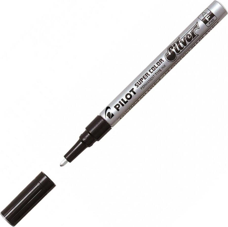Pilot Super Color Zilveren Marker Pen – Fine Tip