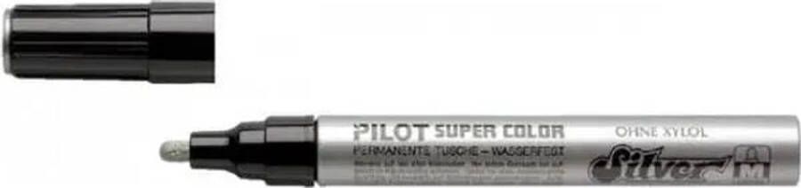Pilot Viltstift super sc-s m zilver Omdoos a 12 stuk 12 stuks