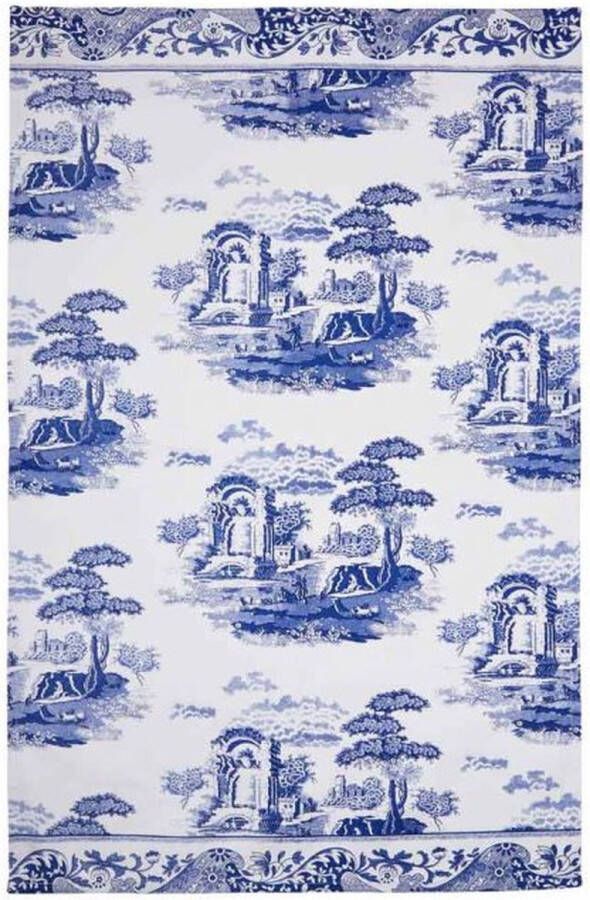 Pimpernel Theedoek Blue Italian Spode Katoen blauw en wit