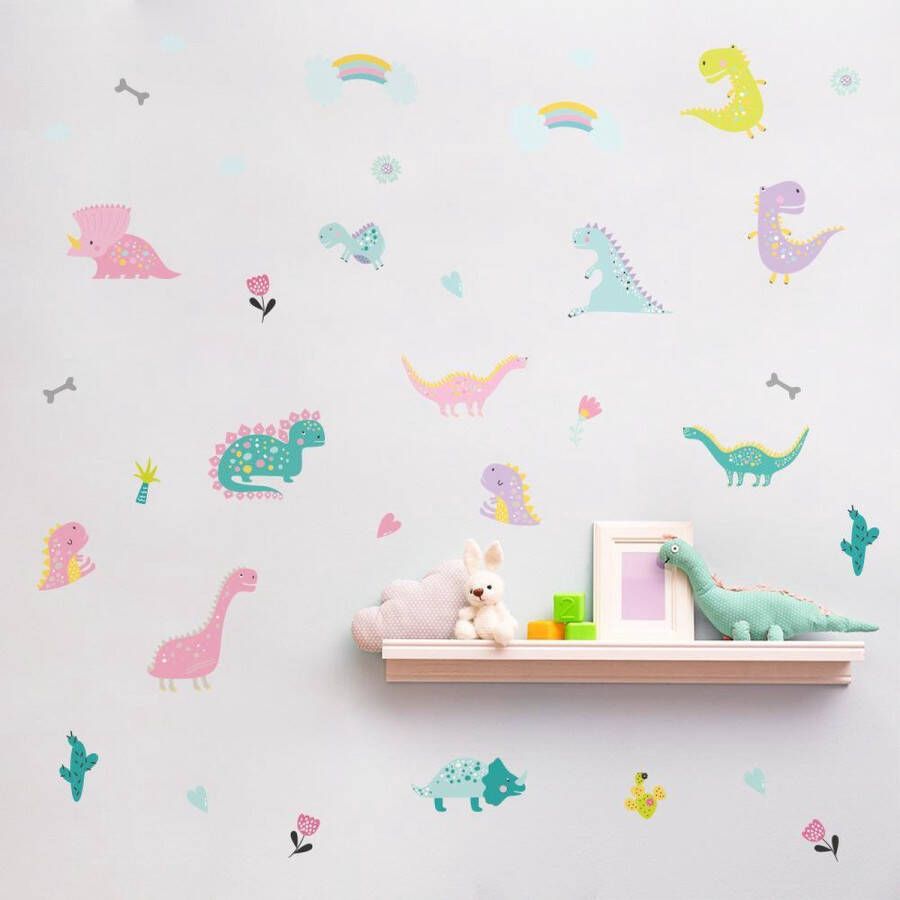 PimpMyWall Muurstickers Kinderkamer & Babykamer Wanddecoratie Dieren Dino s Dinosaurus