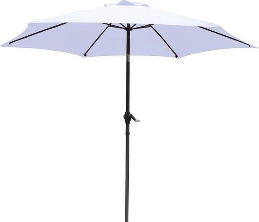 PimXL Parasol Luxe 6-ribs Ø 300cm wit