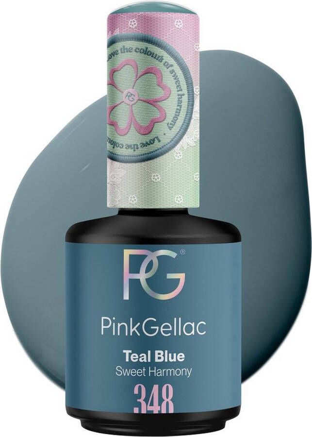 Pink Gellac 348 Teal Blue Gellak Nagellak 15ml Glanzend Blauwe Gel Lak Gelnagels Producten Gel Nails