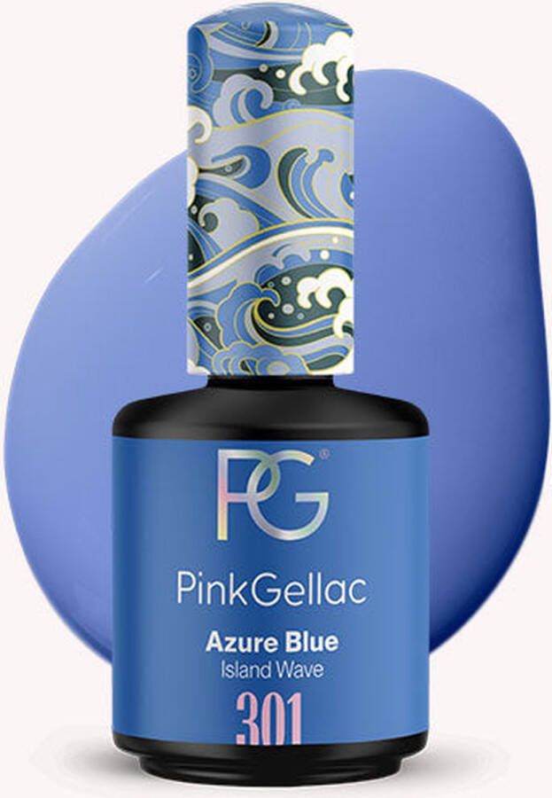 Pink Gellac 301 Azure Blue Gel Lak 15ml Blauwe Gellak Nagellak Gelnagels Producten Creamy Finish