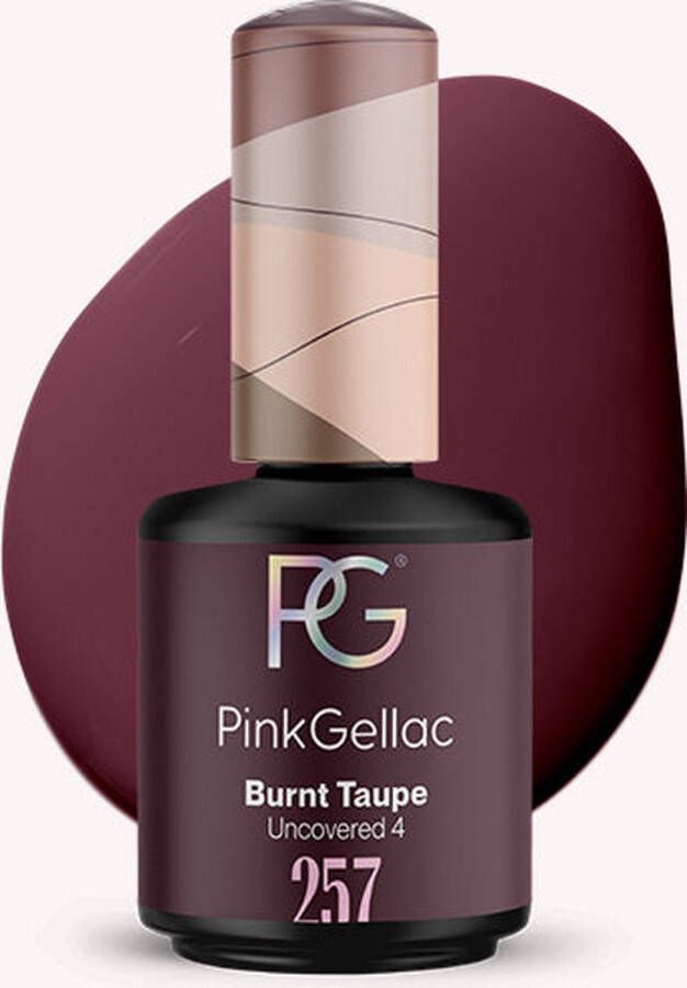 Pink Gellac 257 Burnt Taupe Gel Lak 15ml Gellak Nagellak met Creamy Finish Gelnagels Producten Gel Nails