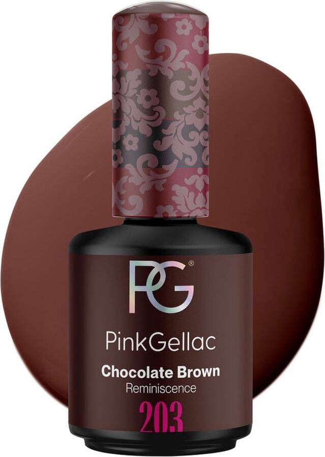 Pink Gellac Chocolate Brown Gel Lak Gellak Nagellak Gelnagellak Gelnagels Producten Gel Nails Gelnagel Bruin Creamy Finish 15ml